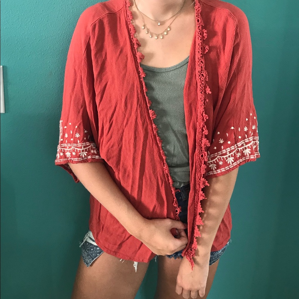 Blood orange kimono
